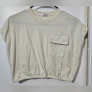 Ardene Cream Casual short sleeve T-Shirt L 11/12